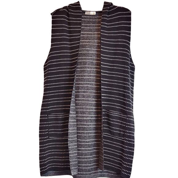 89th + Madison Black & White Dot Print Sleeveless Duster Size XL NWT, Small Flaw - Picture 7 of 8